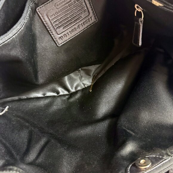 Coach Signature Logo Penelope Tote Bag 16537 Brown Large Carryall Shoulder Purse - Picture 6 of 12